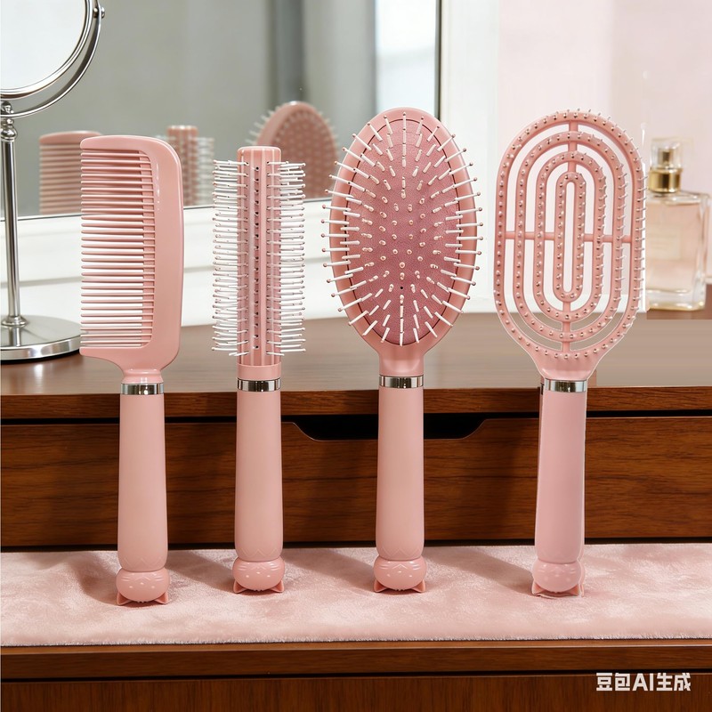 Hair Brush Set for Women, 4-Piece Curl Styling Brush with