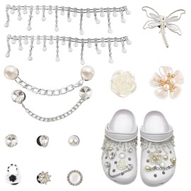 WJWINER Shoe Pin Pin Decoration Jewellery Design, Bling Shoe Pendant Decoration Jewellery Design, Shoe Charms Sliver, Alloy Steel