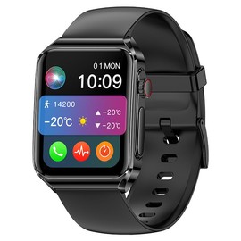 Yowow BIT Smart Watch, 1.85" HD Bluetooth Call Pedometer with Heart Rate/Blood Oxygen/Blood Pressure/Blood Composition/Body Composition/Sleep Monitor, IP67 Waterproof Sports Fitness Tracker
