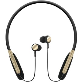 Generic Sentry BLW-BT940GD Flex Around The Neck Wireless Earbuds, Gold; 14-hours Playtime; Built-in Microphone