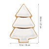 Angoily Christmas Tree Shaped Platter Ceramic Christmas Serving Tray Dishes