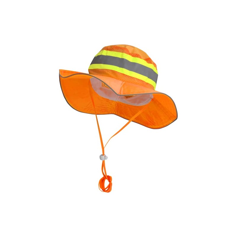 Ironwear 1271-O Booney Hat with adjustable neck strap, LG, Orange