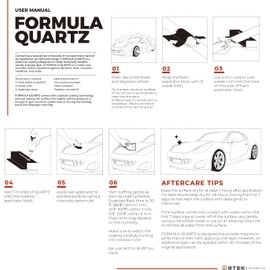 STEK Formula Quartz - Premium Ceramic Coating for Cars | Nanotechnology for Ultimate Paint Protection & High Gloss Finish | Long-Lasting Hydrophobic Barrier | 30ml Kit