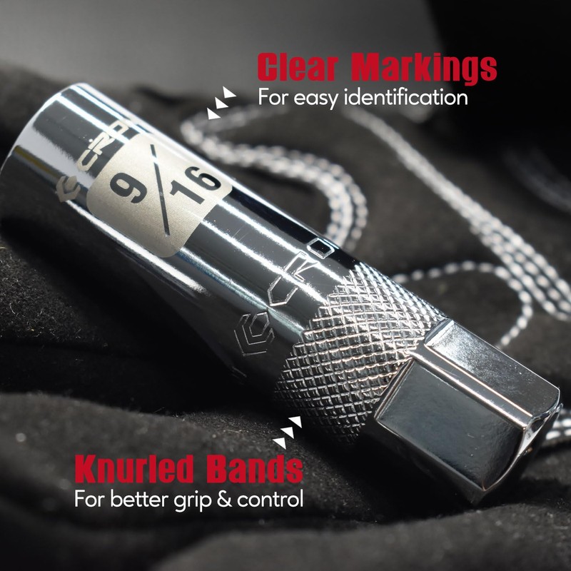 CROM Magnetic Spark Plug Socket - 3/8" Drive Spark Plug