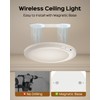 JACKYLED 2 Pack New Upgraded Rechargeable Motion Sensor Ceiling Light