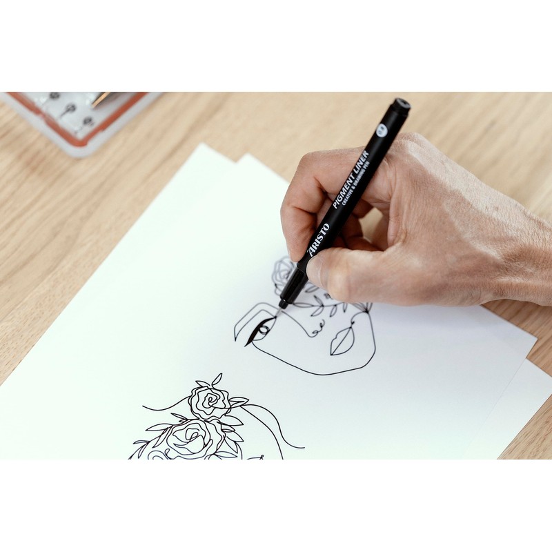 Aristo AR23535 Pigment Liner Creative Set 5 Pieces (5 Fineliners