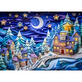 Bullglesup Jigsaw Puzzles for Adults 1000 Pieces, Town with Poster Interlock Perfectly Letter on Back No Dust, Home Decor Birthday Party Gift Toy for Men Women Elders Seniors (27.5"x19.6")