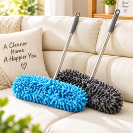 Extendable Microfiber Duster for Ceiling Fan Cleaning – Long Handle Dusting Brush for Furniture, Shelves & Hard-to-Reach Areas