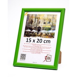 3-B Maui Picture Frame Green 15 x 20 cm Wooden Picture Frame Photo Frame Portrait Frame with Acrylic Glass
