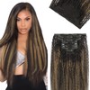 Yuniffe Kinky Straight Clip in Hair Extensions for Black Women