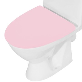 AZHCHKE Toilet Lid Cover, Bathroom Stretch Spandex Washable Toilet Lid Seat Protector Cover with Elastic Bottom, Pink