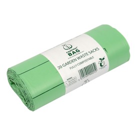 20 Bags Compostable Garden Waste Sacks - Compost Bag Liners - EN 13432 - Bin Bags with Composting Guide