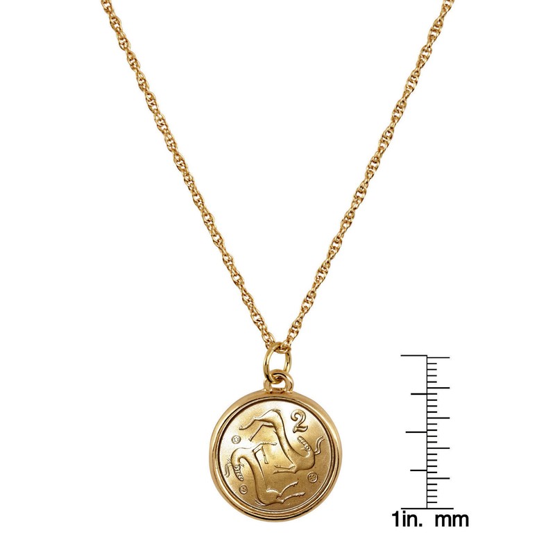 American Coin Treasures Two Goats Coin Pendant Necklace