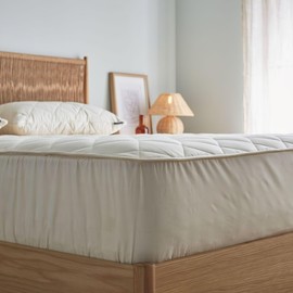 Woolroom Deluxe Hypoallergenic Mattress Protector Twin Size - 100% Natural Thermoregulating British Wool Mattress Pad - Promotes Sleep Hygiene & Mattress Protection - Machine Washable Mattress Cover