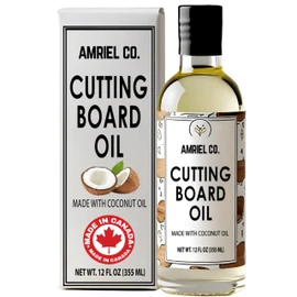 Cutting Board Oil 12 fl oz – 100% Food-Grade Mineral Oil for Protecting and Restoring Wooden Cutting Boards, and Utensils BY AMRIEL CO.