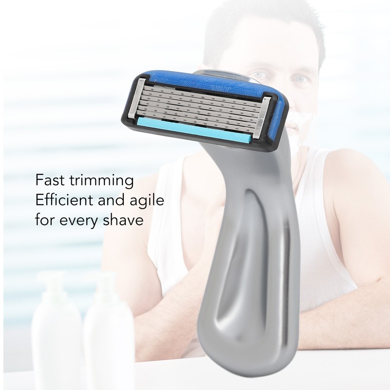 Men Manual Razor Six Blades Waterproof Precise Portable Removable Quick