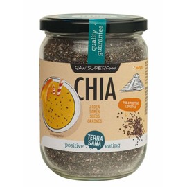 Chia Samen schwarz von Terrasana Rohkostqualität, vegan, vegetarisch 330g- Bio