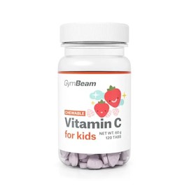 GymBeam Vitamin C for Children - Chewable Tablets with Vitamin C, D3 & Zinc, Supports Immune System, Nervous System & Psyche, Reduces Fatigue, Promotes Vision & Cognitive Functions, 120 Tabs
