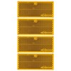 Rectangular reflectors to stick on, 4 pack, orange, 70 x