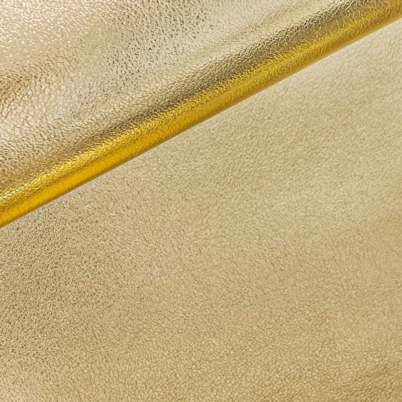 ONEART Metallic Soft Faux Leather Fabric, Lambskin Synthetic Faux Leather