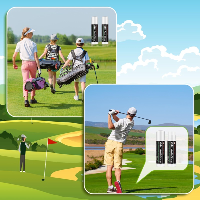 Halloscume 2 Pieces Golf Anti-Slice Compound for Clubs Boosts Distance