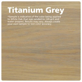 Rubio Monocoat Wood Stain & Finish 65 ft² - Titanium Grey | Oil Plus 2C | Quick-Dry, Eco-Friendly Linseed Wood Oil for Indoor Use, Includes Accelerator (Part B) | Protector | 130 ml