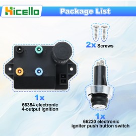 66220 Igniter Button Switch & 66354 Grill Igniter Replacement for Weber Igniter Genesis II 300 Series GS4 II E-310 II S-310 II E-315 II S-315 LX S-340 II E-410 II S-410 1853-02