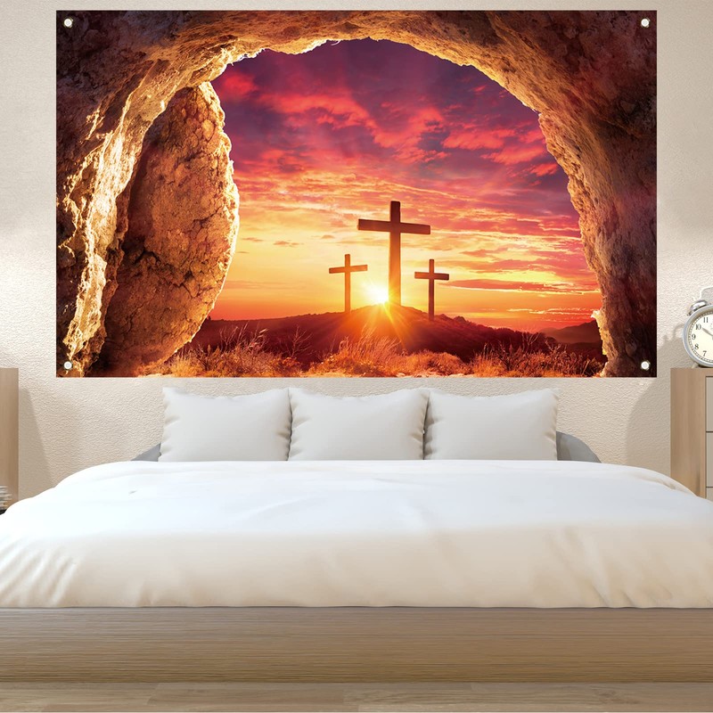 He is Risen Decorations Happy Easter Backdrop for Photography Easter