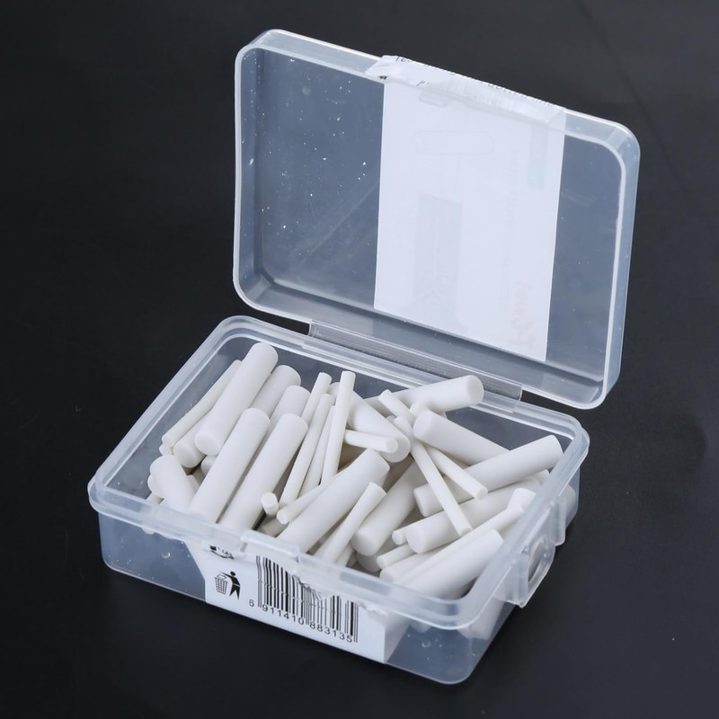70 Pcs/Box Mechanical Pencil Eraser Refills 2.3mm/5mm Replacement with Storage