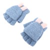 USB Heated Knitted Flap Gloves Half Finger 5V Winter Heating