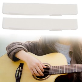 Create idea 2pcs White Guitar String Beef Bone Pillow Compensated Saddle Bone Bridge for Classical Folk Guitar Acoustic Guitar 76x3x13mm