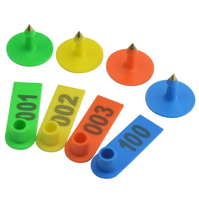 WMYCONGCONG 400 PCS 1-100 Plastic Livestock Ear Tag Animal Tag