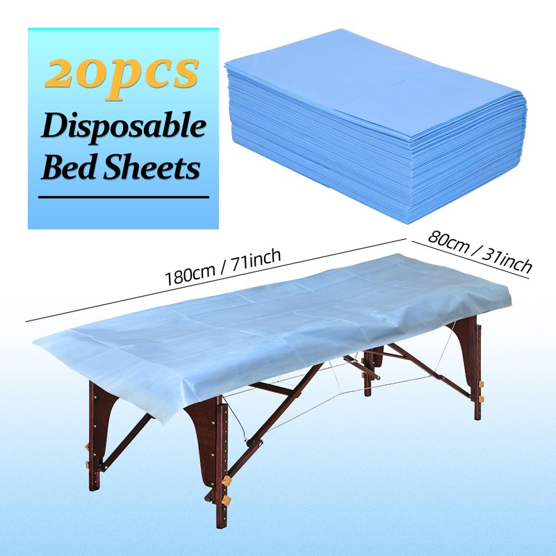 ATOMUS Disposable Bed Sheets Linens Table Cloths 20pcs 31" x