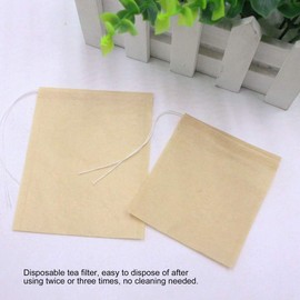 Bolsitas de té vacías,100pcs Bolsas de infusor de té vacías desechables Bolsas de té vacías Infusor de filtro con cordón para té de hojas sueltas(8 * 10cm)
