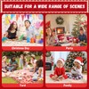Party Tableware Decorations Set For 16 Guest,Christmas Paper Plates Napkins