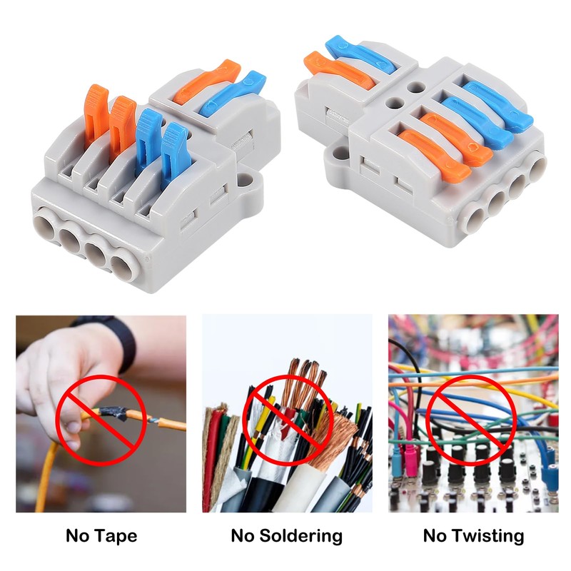 10pcs Lever Wire Connectors Quick Wiring Cable Connectors Plug-in Conductor