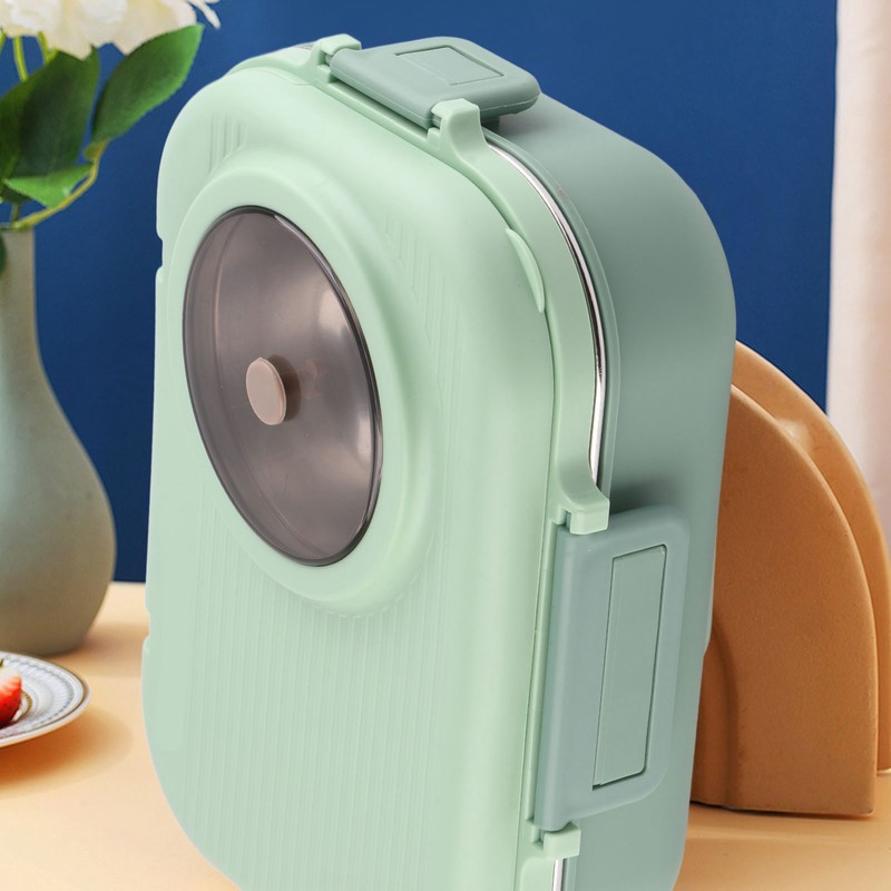 Thermal Lunch Box 1100ml Double Layer 3 Grid Design 304