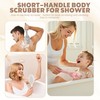 GEENOA New Back Scrubber for Shower, 18.9‘’ Anti-Slip Corn-Handle Shower