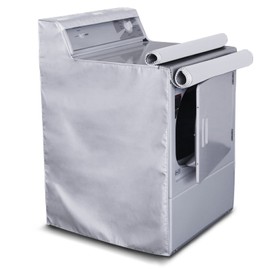 AKEfit Washing Machine Cover,Waterproof Dustproof Washing Cover with Zipper,Fit for Outside Top or Front Load Washer/Dryer,27"W x 26"D x 43"H-Sliver