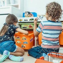 200PCS Vehicle Stickers for Kids – Cars, Trucks, Buses & More | Waterproof Glossy PVC | Cute Cartoon Transportation Stickers for Boys, Girls, Scrapbook, Laptop, Water Bottle