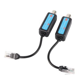 Passive IP Network Coaxial Transmitter IP Network Transmitter,1Pair 10/100Mbps 1CH Passive IP Network Coaxial Transmitter Receiver Extender Ethernet Over Coax for NVR Surveillance