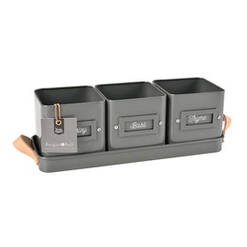 Three Herb Pots in a Tray by Burgon & Ball