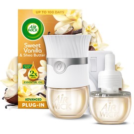 Air Wick Sweet Vanilla & Shea Butter Advanced Electrical Plug-In Kit 19ml, Lasts for up to 100 days, Air Freshener