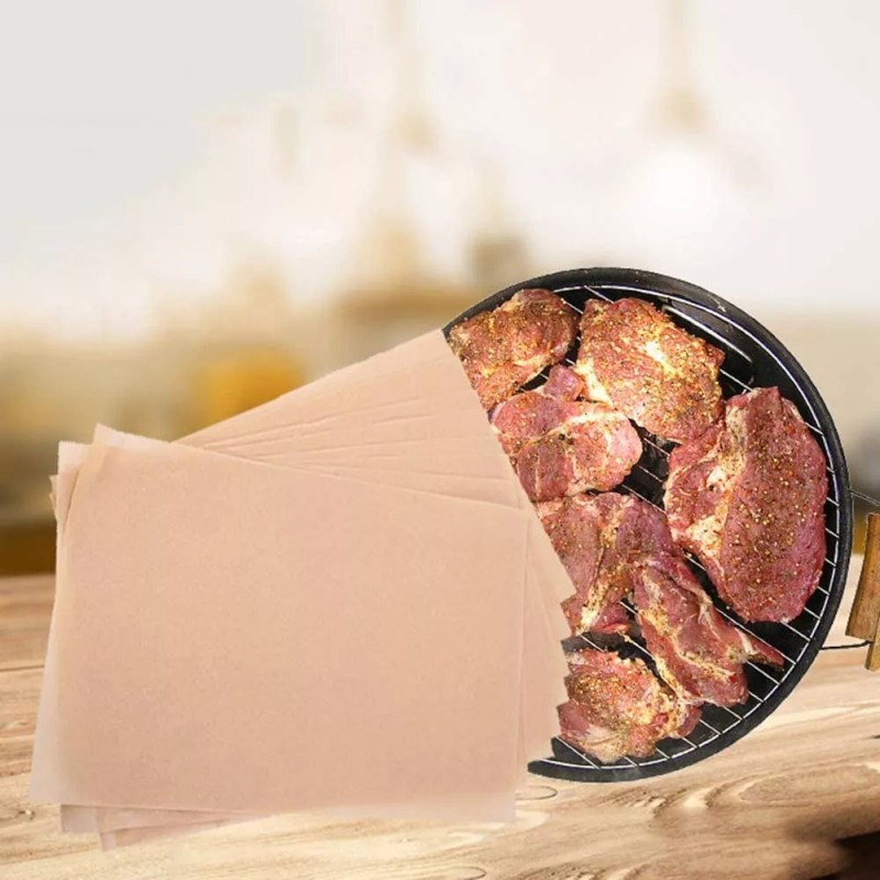 SANBREVE 100 Hojas Papel Para Hornear Pergamino Antiadherente