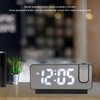 Projection Alarm Clock USB Rechargeable White Light Snooze Function Adjustable