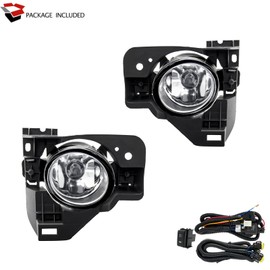 SPIEGEER Fog Lights Assembly For 2009 2010 2011 2012 2013 2014 Nissan Maxima Fog Lamps Replacement Kit with Switch&Wiring H11 12V 55W Halogen Bulbs