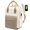 Lovevook Women's Backpack, for 14 Inch Laptops, Khaki, Beige