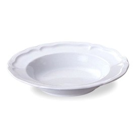 Krista, 9.4 inches (24 cm), Soup Plate, White Tableware, Made in Japan