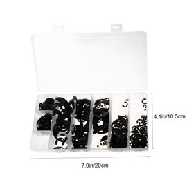 FUNOMOCYA 328pcs 9 External Circlip Snap Ring Assortment Retaining Clip for Automotive Appliance Repair Machinery Organized Storage Case for Easy Access