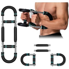 Twister Arm Trainer, Chest Workout Equipment, Three-Level Adjustable Forearm Exerciser for Advanced Training, Portable Fitness Trainer Workout Bar, Gifts for Men Dad Husband(60-100 lbs)